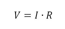 Ohm's Law for Voltage Equation: Voltage equals current multiplied by resistance